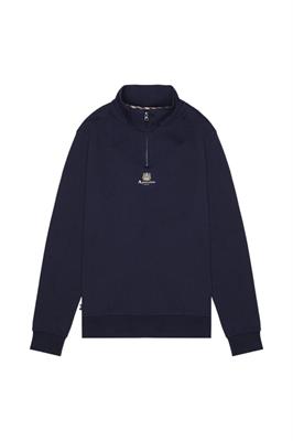 AQUASCUTUM CENTERED LOGO 1/4 ZIP FLEECE