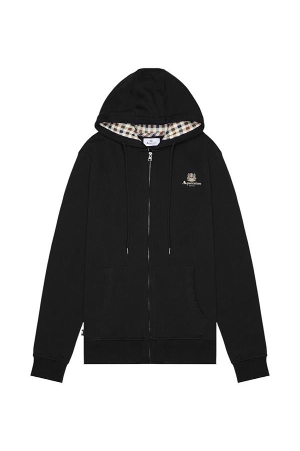 AQUASCUTUM FULL ZIPPED HOODIE FLEECE FELPATA